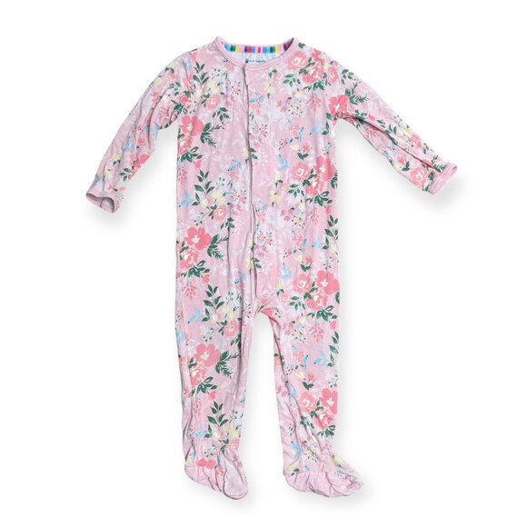 Magnetic Me Other - Magnetic Me Ainslee Pink Floral Magnetic Footie • Size 6-9M